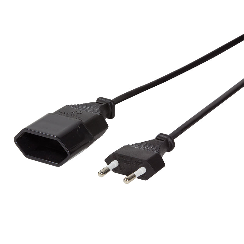 LogiLink Câble d'alimentation 2m, 2xCEE 7/16, Noir
