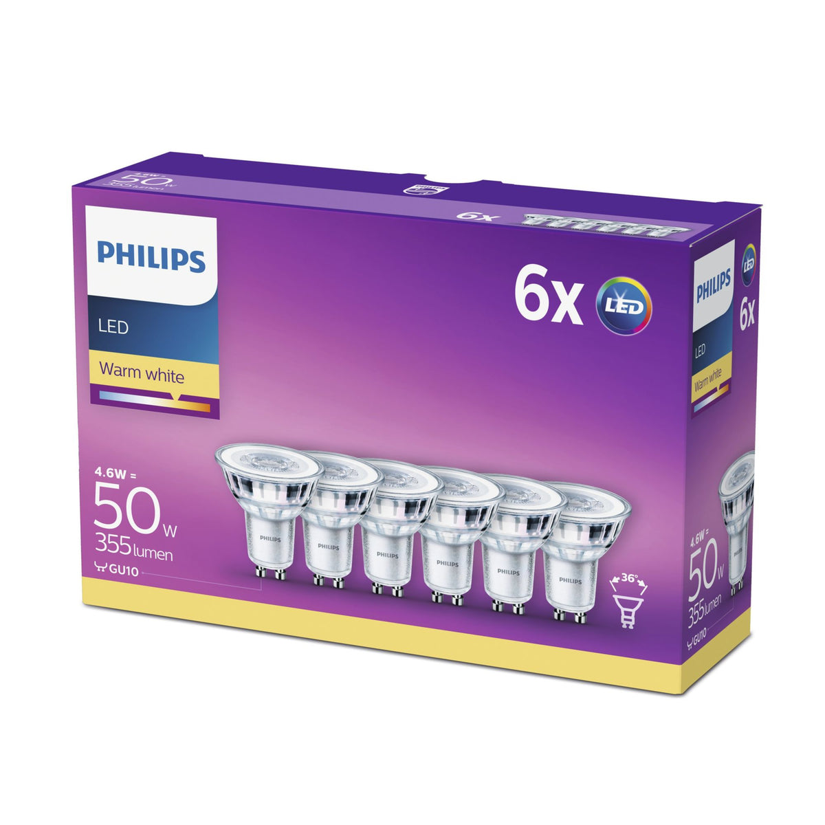 Philips Spot 50W PAR16 GU10 x6 - vue 4