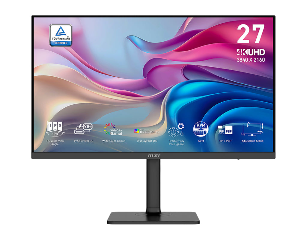 MSI MODERN MD272UPHGDE écran plat de PC 68,6 cm (27") 3840 x 2160 pixels 4K Ultra HD Noir
