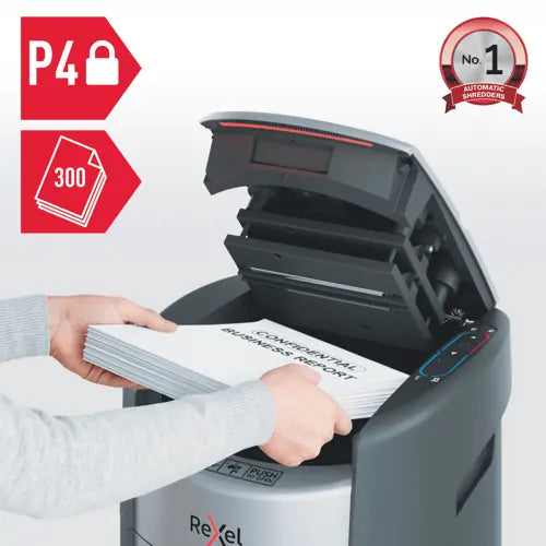 Rexel ShredMax AutoFeed+ 300X destructeur de papier Destruction croisée 55 dB 22,5 cm Noir - vue 2