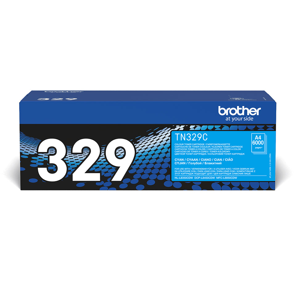 Brother TN-329C - Cartouche de toner originale – Cyan