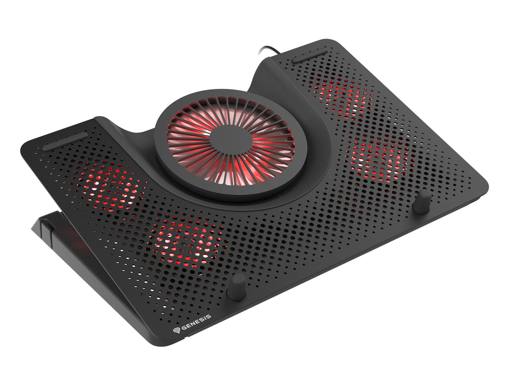 Système de refroidissement pour ordinateur portable Oxid 550, jusqu'à 17.3 pouces, 2800 tr/min, Noir