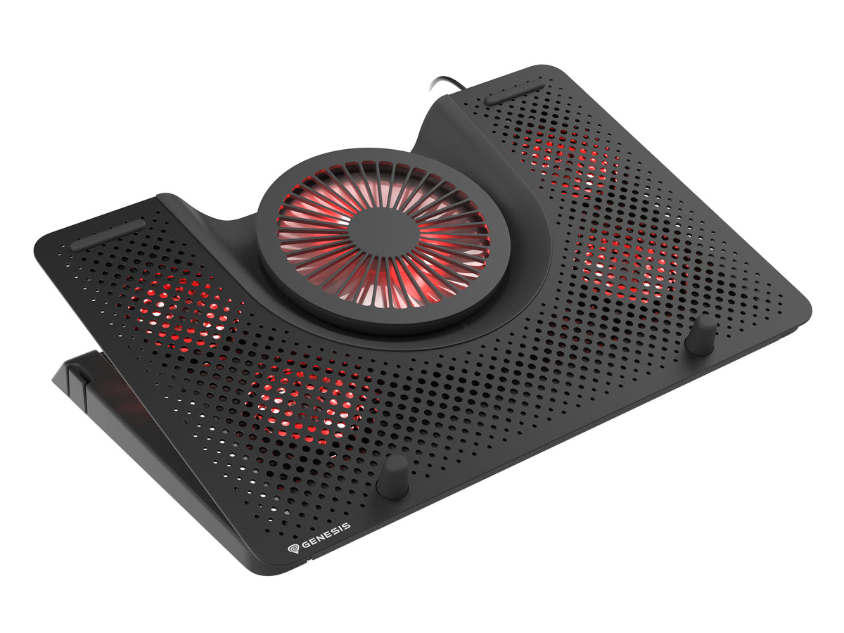 Système de refroidissement pour ordinateur portable Oxid 550, jusqu'à 17.3 pouces, 2800 tr/min, Noir