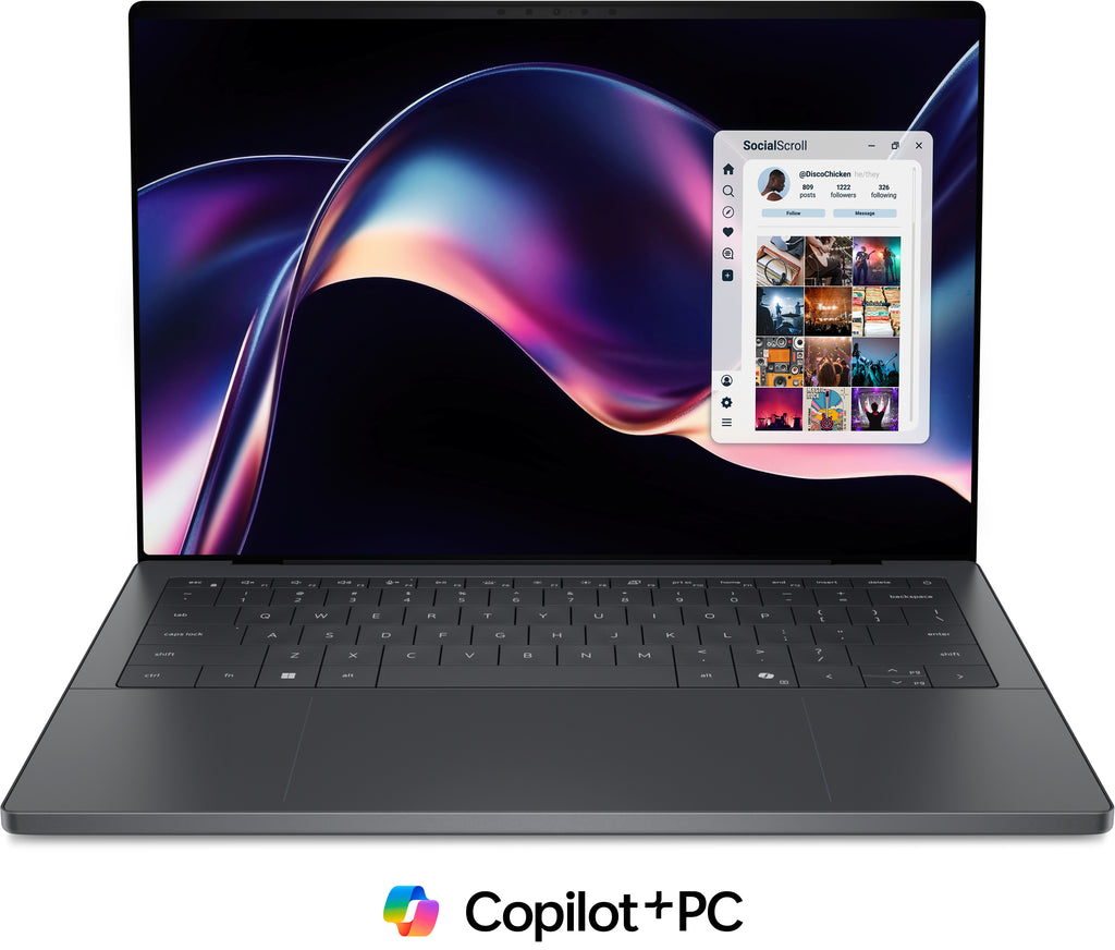 DELL XPS 14 DA14260 Copilot+ PC Intel Core Ultra X7 358H Ordinateur portable 35,6 cm (14") Écran tactile 2.8K 32 Go LPDDR5x-SDRAM 1 To SSD Wi-Fi 7 (802.11be) Windows 11 Pro Graphite Nordique