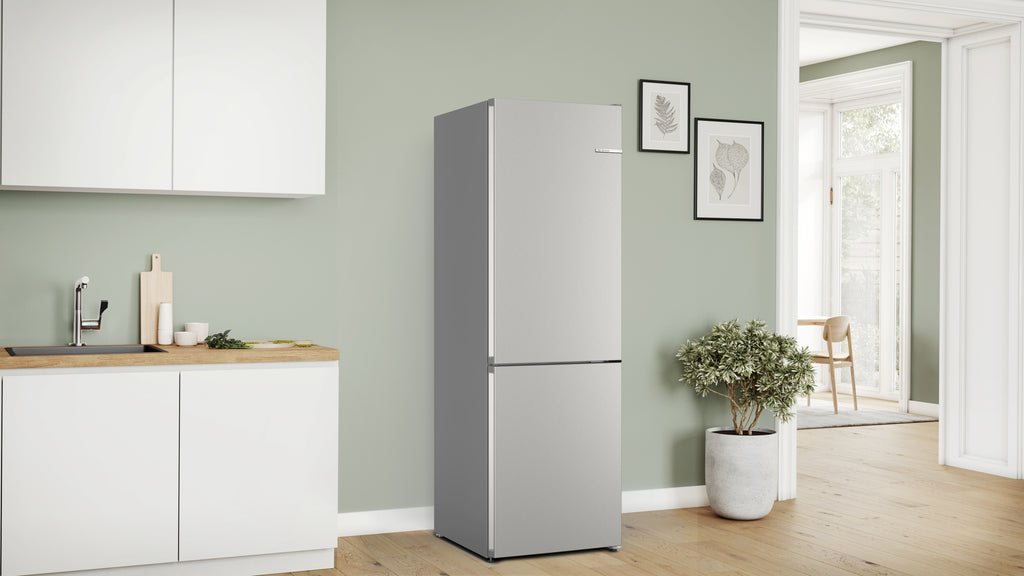 Bosch Bosch Serie 4 KGN362IDF réfrigérateur-congélateur Pose libre 321 L Acier inoxydable