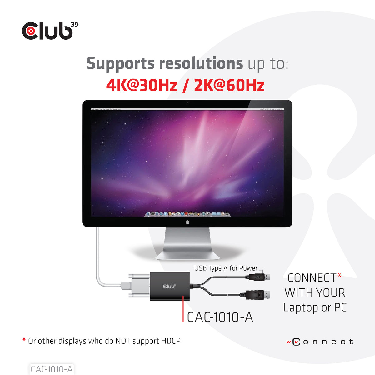 CLUB3D CAC-1010-A Câble Adaptateur DisplayPort vers DVI-D + USB, 0,6 m, Noir
