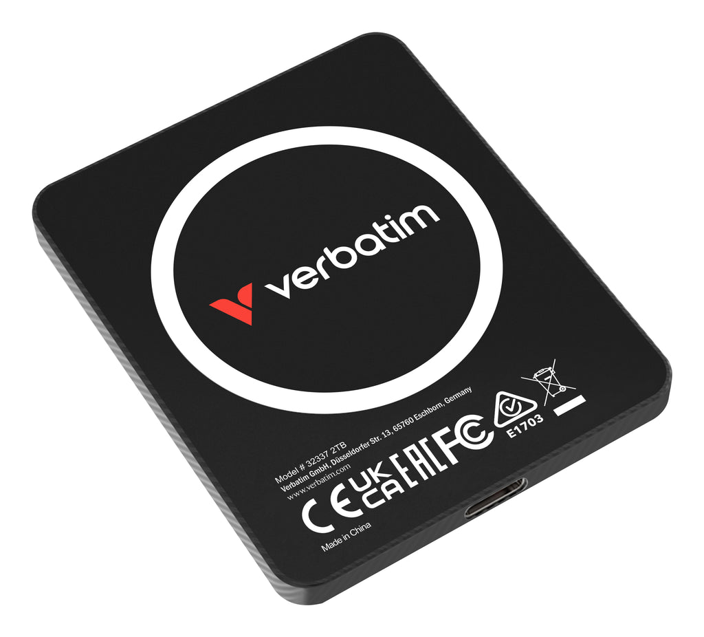Verbatim SnapBack Ultra Slim SSD 2TB 2 To USB Type-C USB 3.2 Gen 2x2 Noir