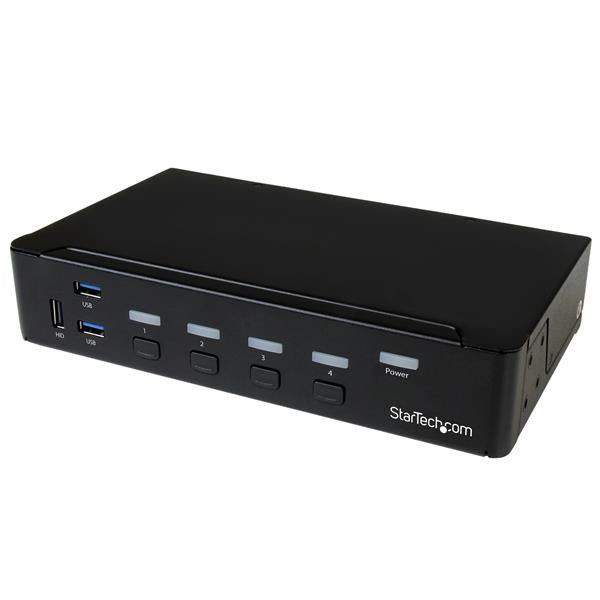 StarTech.com Switch KVM USB DisplayPort 4 ports avec Hub USB 3.0 intégré, 4K 30 Hz