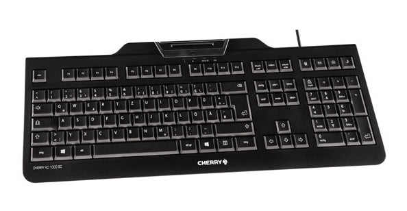 Cherry KC 1000 SC Clavier USB Universel AZERTY Belge Noir