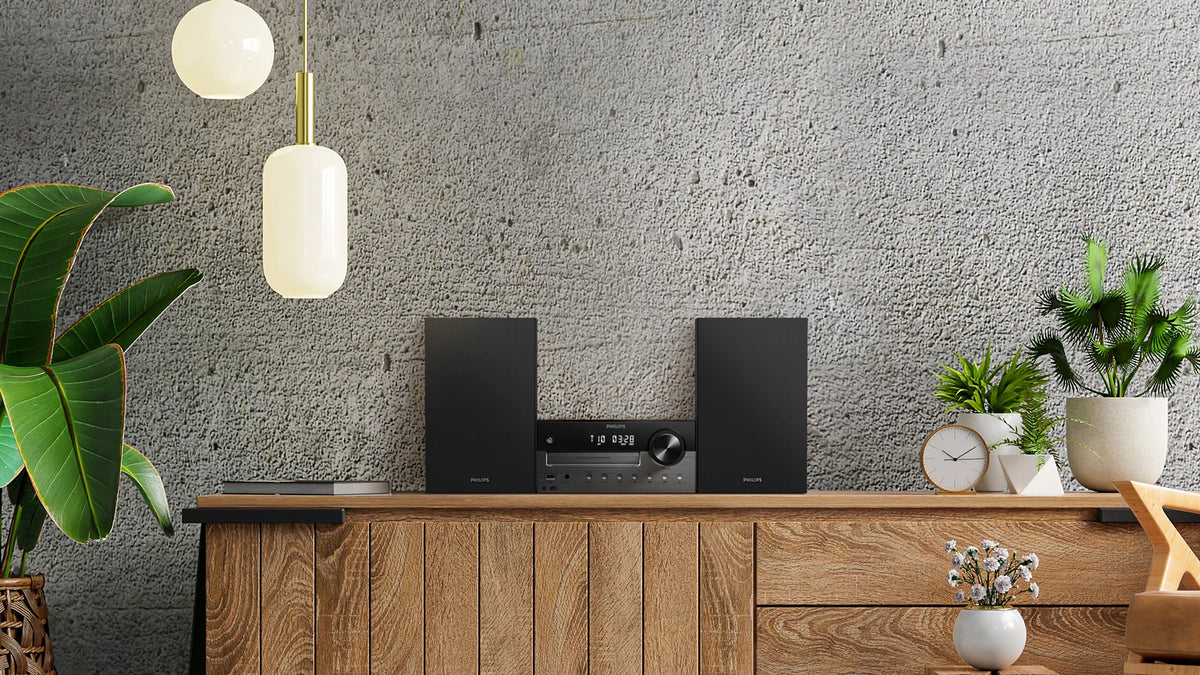 Philips TAM4505M2/12 Système Micro Audio Domestique 80W, Noir et Gris Foncé