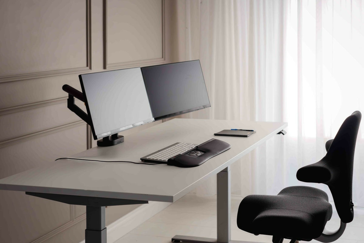 Bras de Moniteur Double BE Flexible Dual, Noir