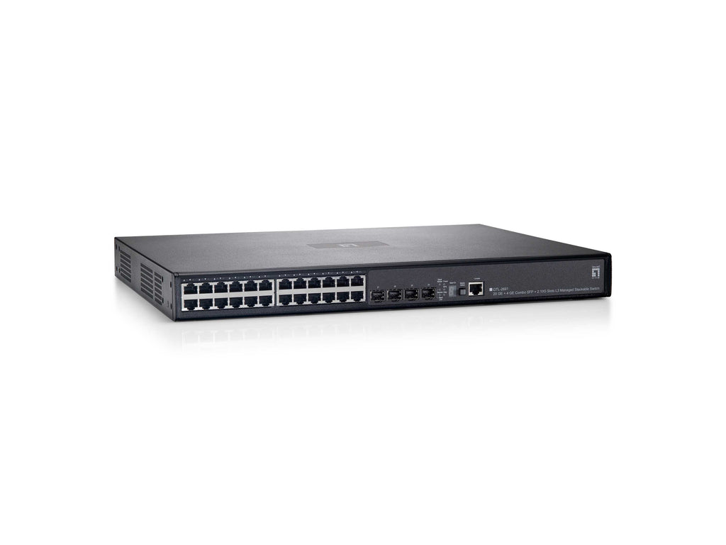 LevelOne GTL-2691 Commutateur Réseau Géré L3 Gigabit Ethernet, Noir