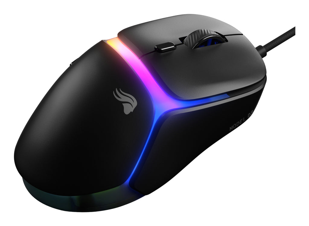 Glorious Gaming Glorious Gaming - Souris gaming filaire Modèle D3 - Ultralégère 57 g, Switch optiques 130M clics, Capteur BAMF 3.0 30k DPI, Suivi 750 IPS, Accélération 50 G, compatible toutes prises en main - Noire