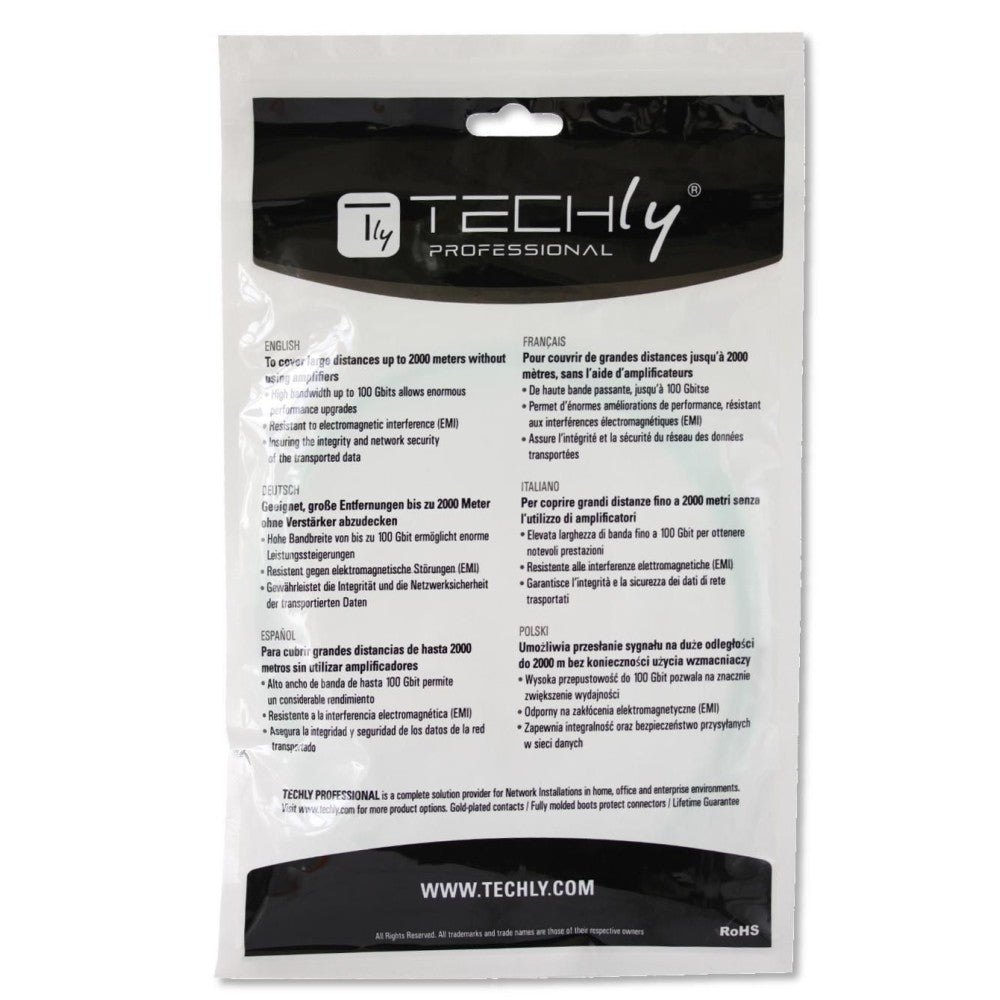 Techly LC M-M 20m câble InfiniBand et à fibres optiques Fuchsia