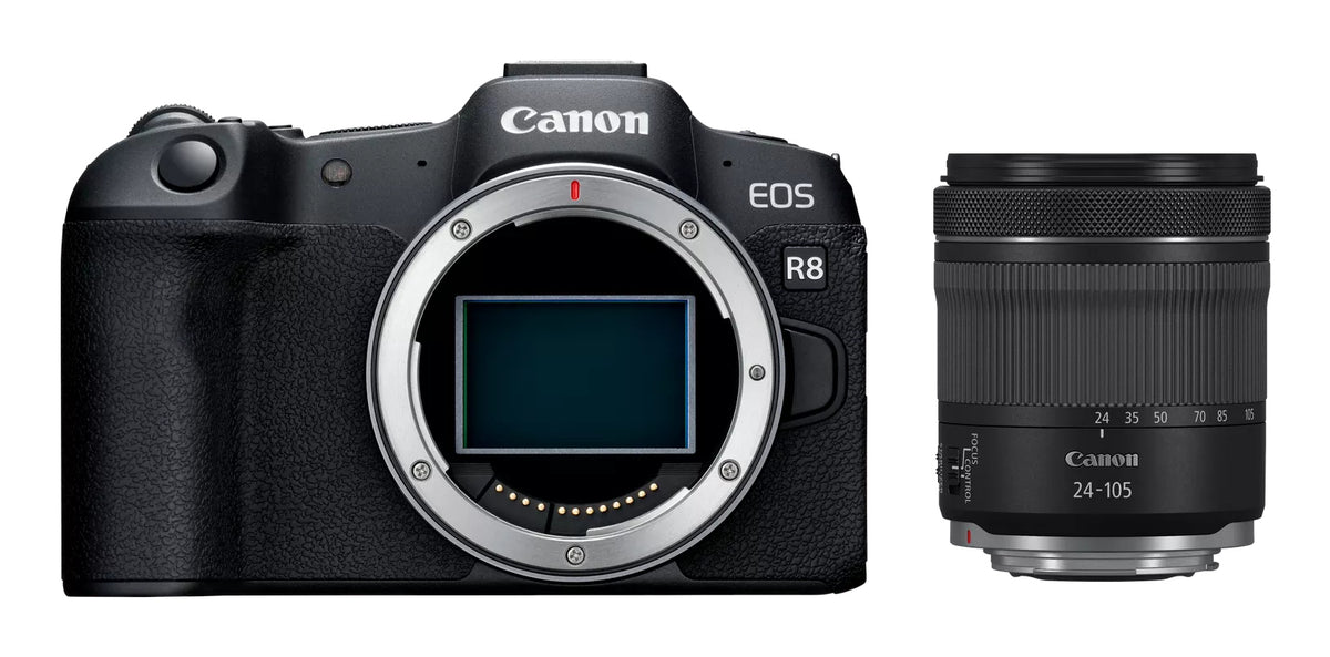 Canon EOS R8 avec Objectif RF 24-105mm F4-7.1 IS STM, Appareil Photo Hybride 24,2 MP CMOS, Noir