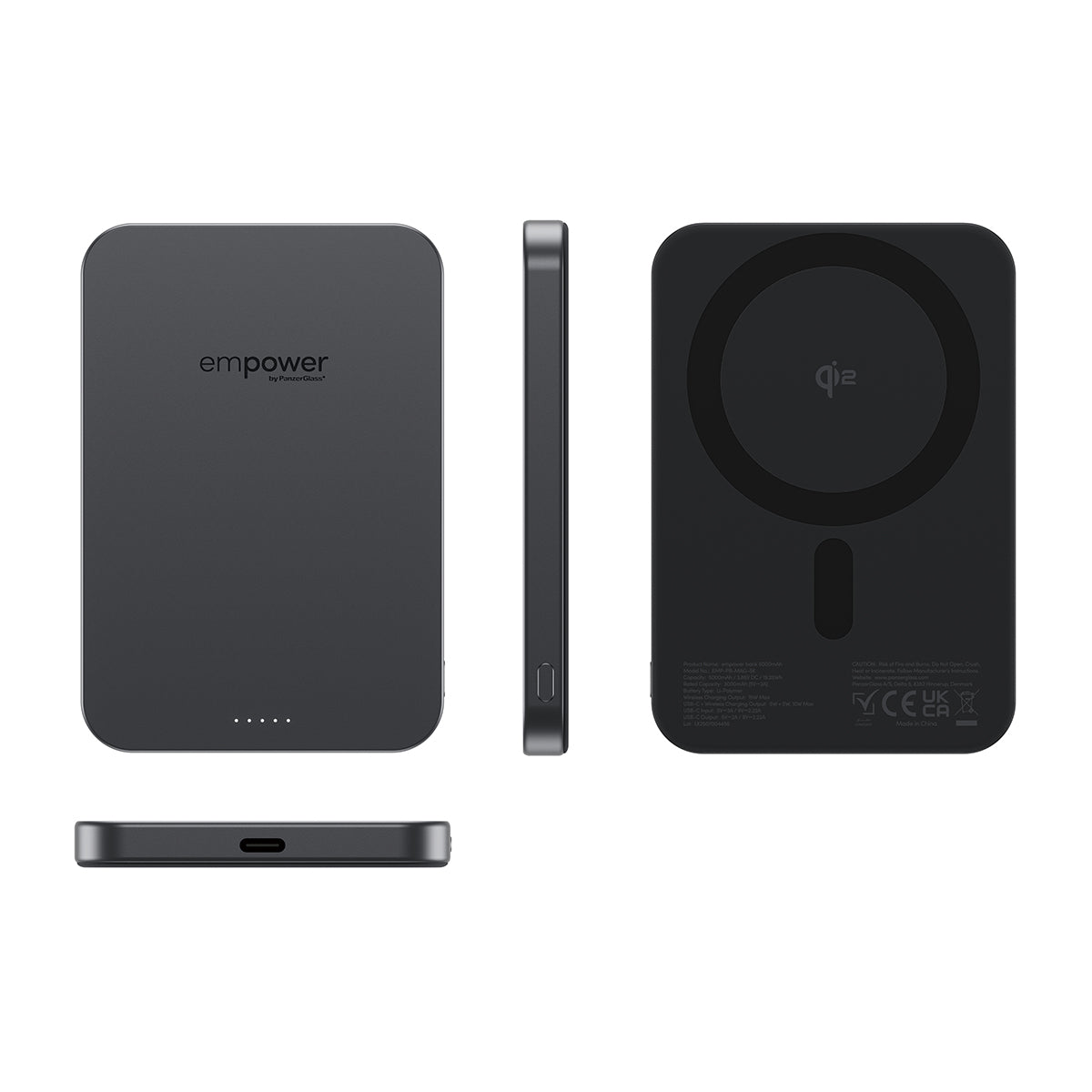 PanzerGlass empower™ by ® empower™ Bank | 5000mAh | Space Black Noir