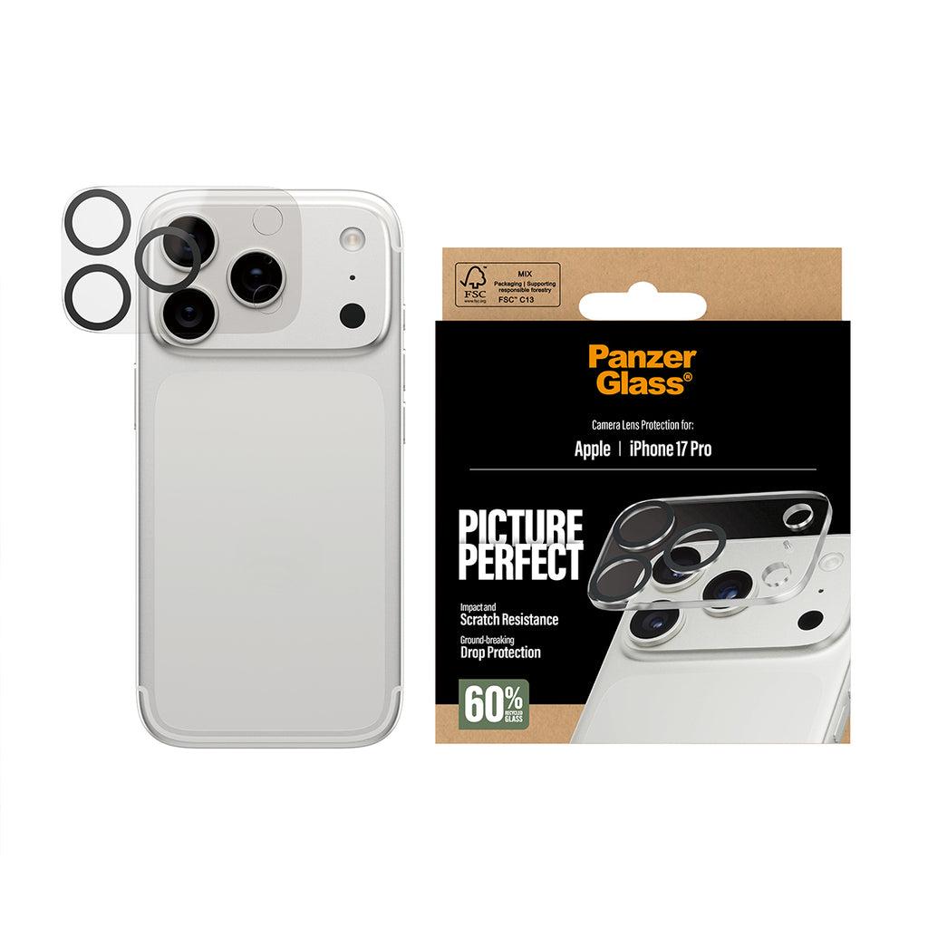 PanzerGlass ® PicturePerfect Camera Lens Protector iPhone 17 Pro Protection d'écran transparent Apple 1 pièce(s)
