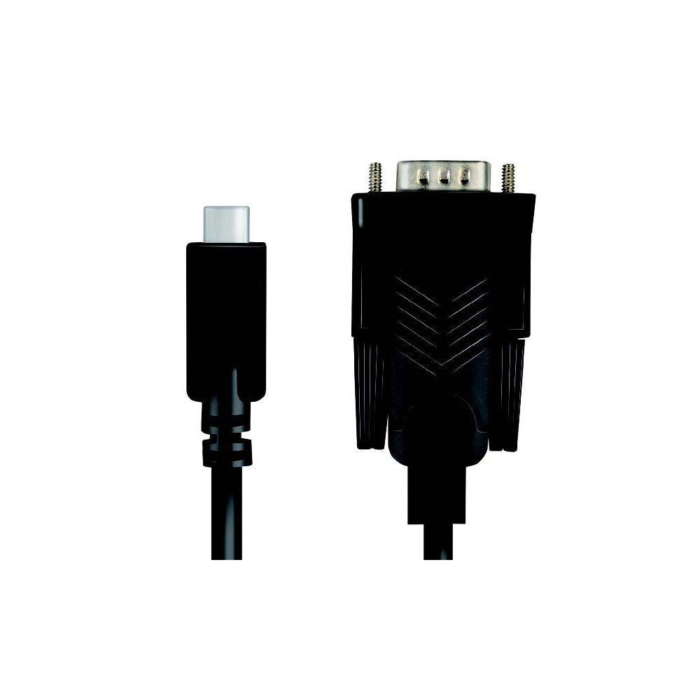 LogiLink AU0051A câble vidéo et adaptateur 1,2 m USB C VGA (D-Sub) Noir