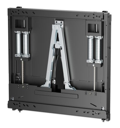 Manhattan Support mural pour téléviseurs et moniteurs de 55 à 75 pouces, hauteur réglable sans outil, VESA 200x200 à 600x600 mm, charge max. 65 kg, noir, vérifiez les quatre trous de montage au dos de l’écran - vue 4