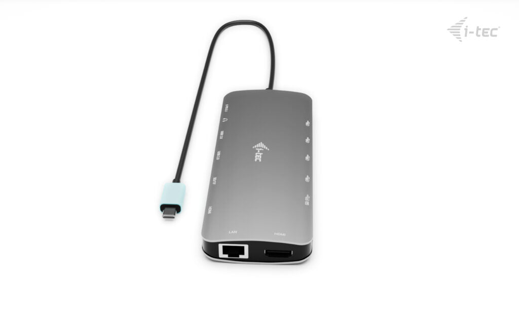 i-tec Metal USB-C Nano 3x Display Dock, 2x HDMI, 1x USB-C Vidéo, Power Delivery 140W
