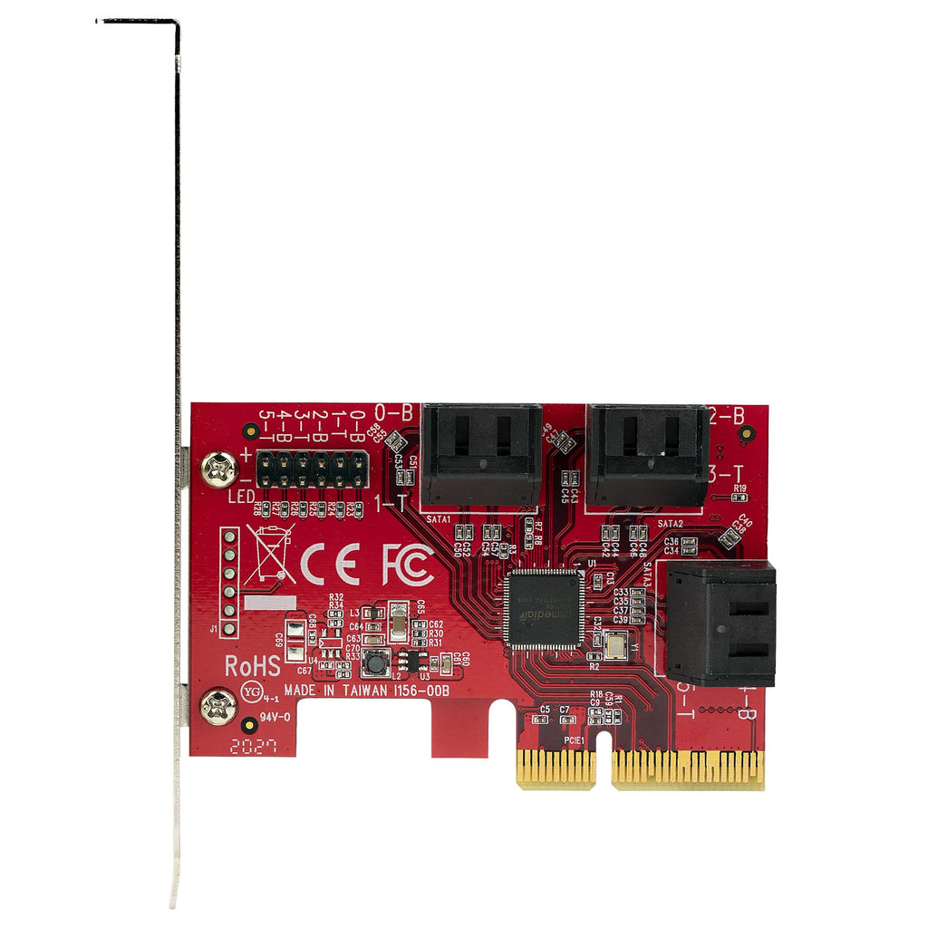 StarTech.com Carte Contrôleur PCIe SATA 6 ports 6Gbps ASM1166 Non-Raid PCI Express 3.0