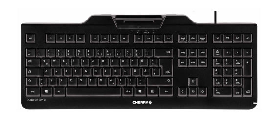 Cherry KC 1000 SC Clavier USB Universel AZERTY Belge Noir
