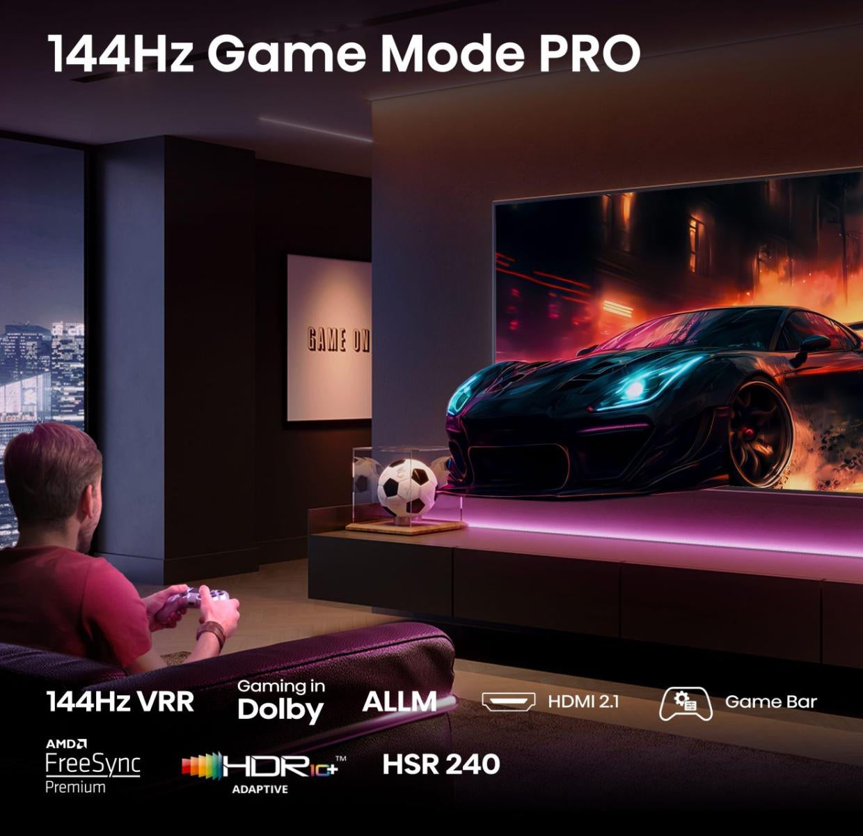 Hisense 65E7Q PRO 165,1 cm (65") 4K Ultra HD Smart TV Wifi Noir 385 cd/m²