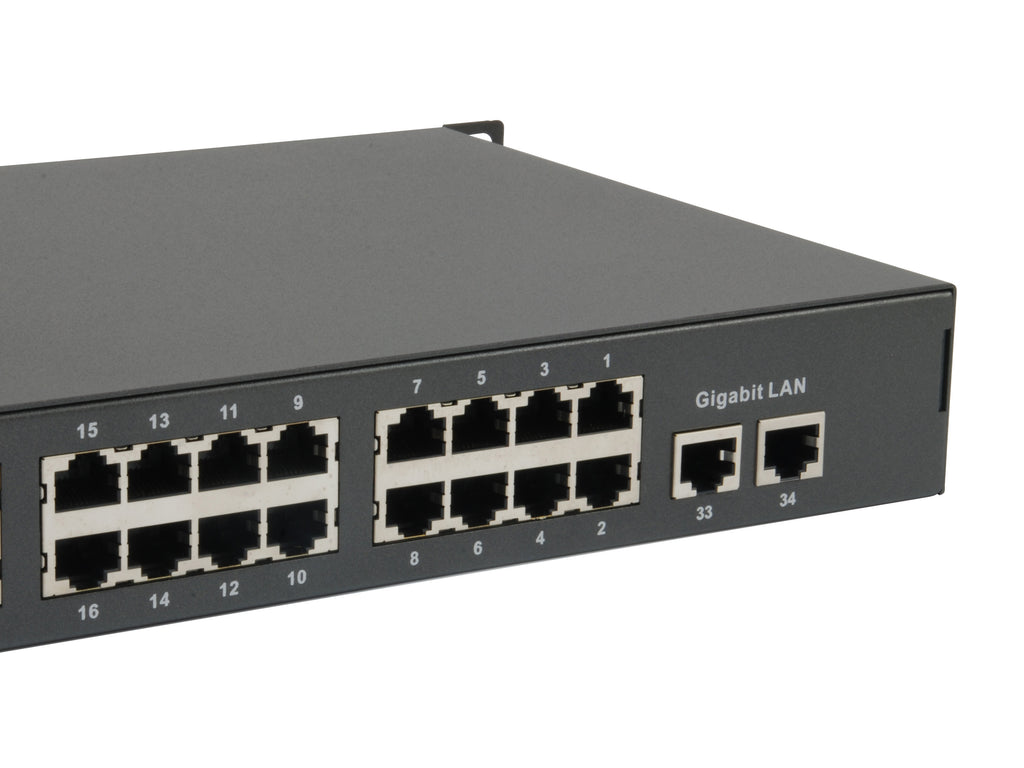 LevelOne FGP-3400W380 Commutateur Réseau Non-géré Fast Ethernet 10/100 PoE, 32 Ports, Noir