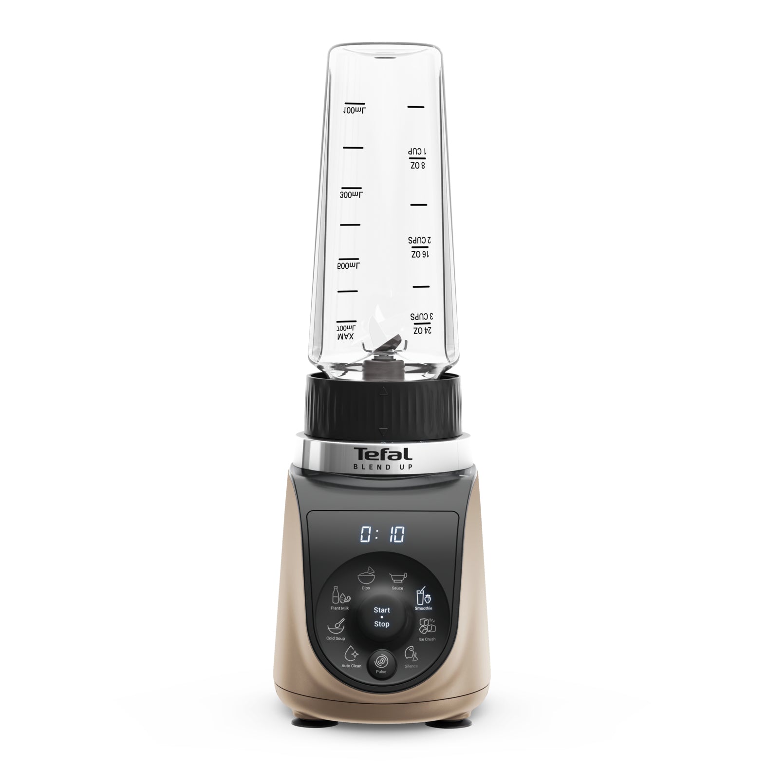 Tefal Blend Up BL190AF0 blender 0,85 L Mélangeur de table 1000 W Beige, Noir, Transparent