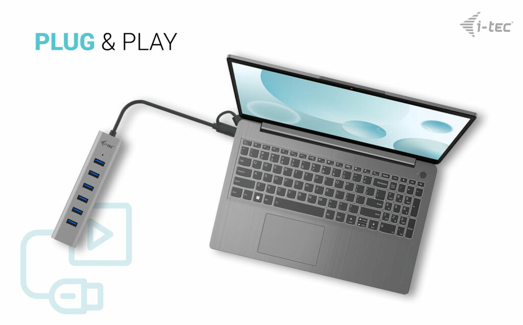 i-tec USB-C/USB-A Charging Metal HUB 7 Port