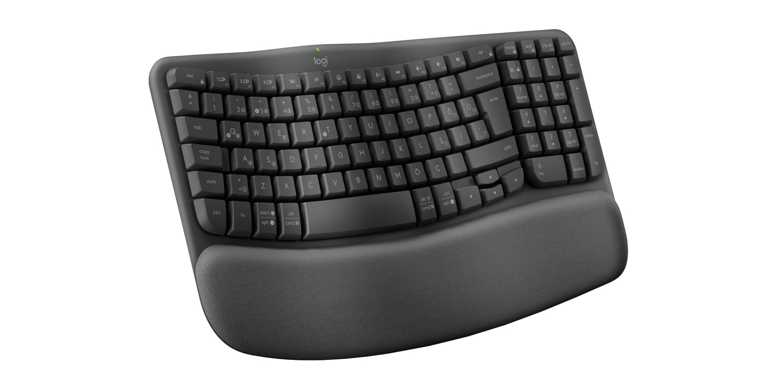 Logitech 920-012332 teclado Oficina RF Wireless + Bluetooth QWERTY Nórdico Grafito