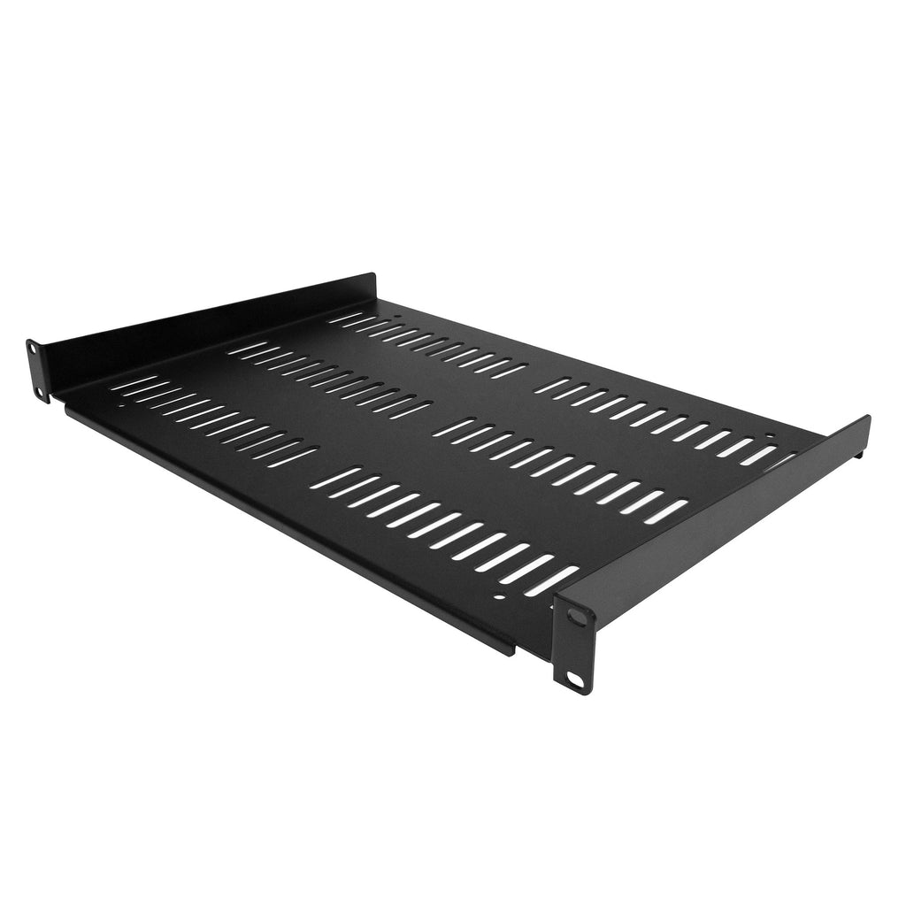 StarTech.com Étagère Rack 19 pouces 1U Ventilée, Profondeur 30,5 cm, Capacité 25 kg, Noir