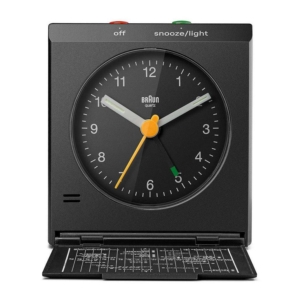Braun BC05B Horloge Analogique Murale et de Table, Rectangle, Noir
