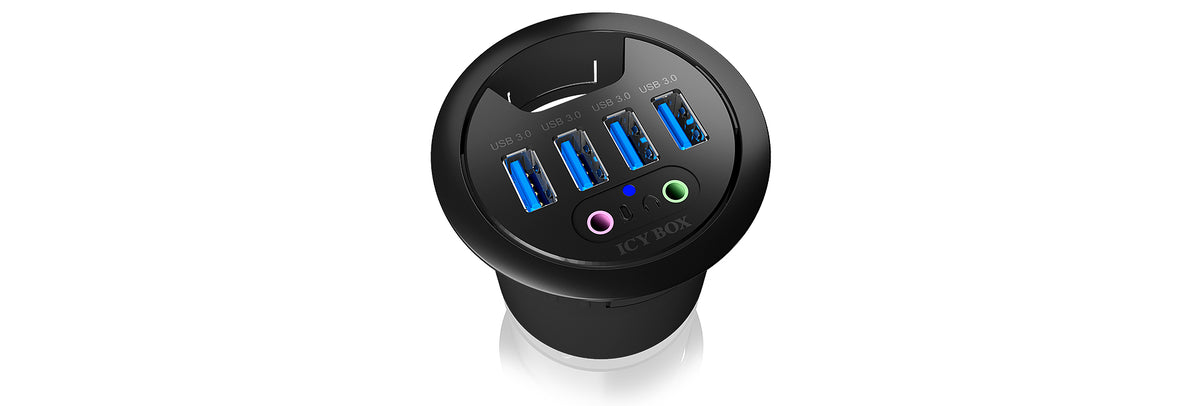 Hub d'alimentation IB-HUB1403A, Noir