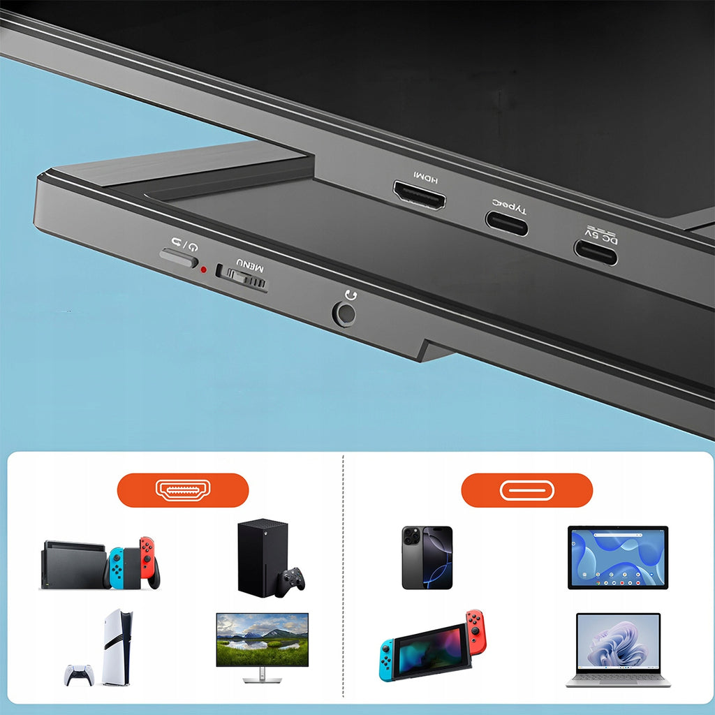 M9P USB-C Full HD 1920x1080 IPS HDR HDMI Moniteur portable pour ordinateur portable 15,6 pouces