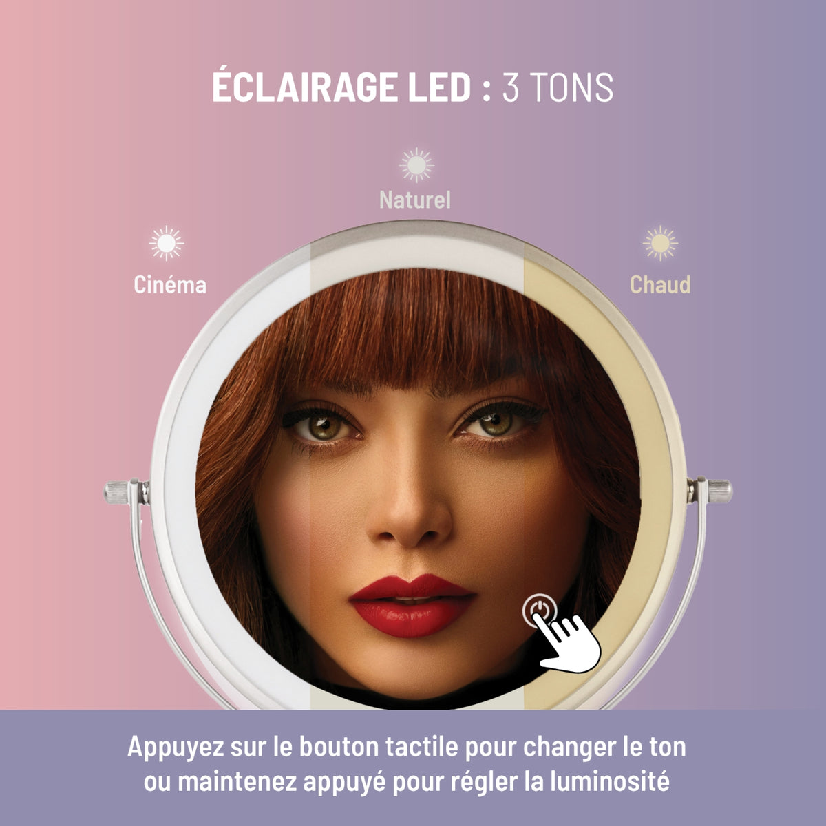 Haepi Miroir grossissant rechargeable BELLA