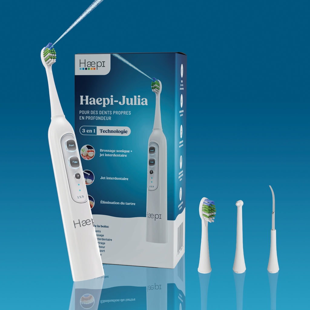 Haepi Brosse à dents Sonique 3 en 1