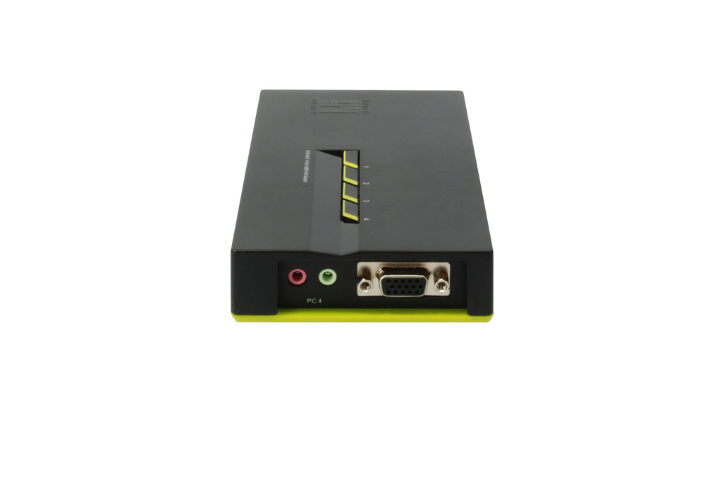 LevelOne KVM-0421 commutateur écran, clavier et souris Noir, Vert