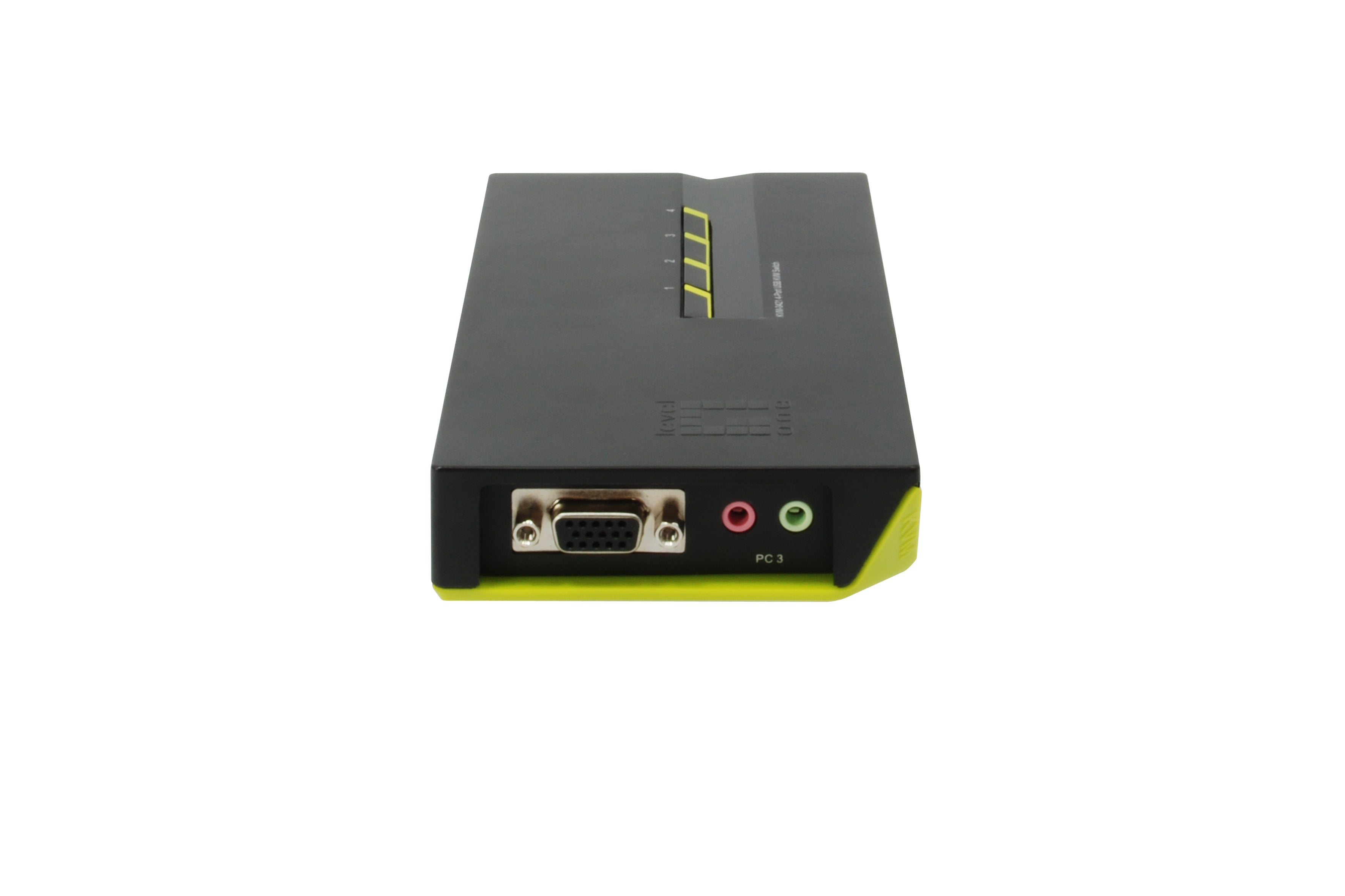 LevelOne KVM-0421 commutateur écran, clavier et souris Noir, Vert