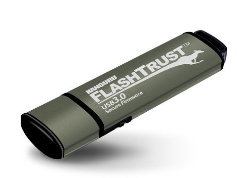 iStorage Kanguru FlashTrust Clé USB 3.0 128 Go, USB Type-A 3.2 Gen 1, Gris