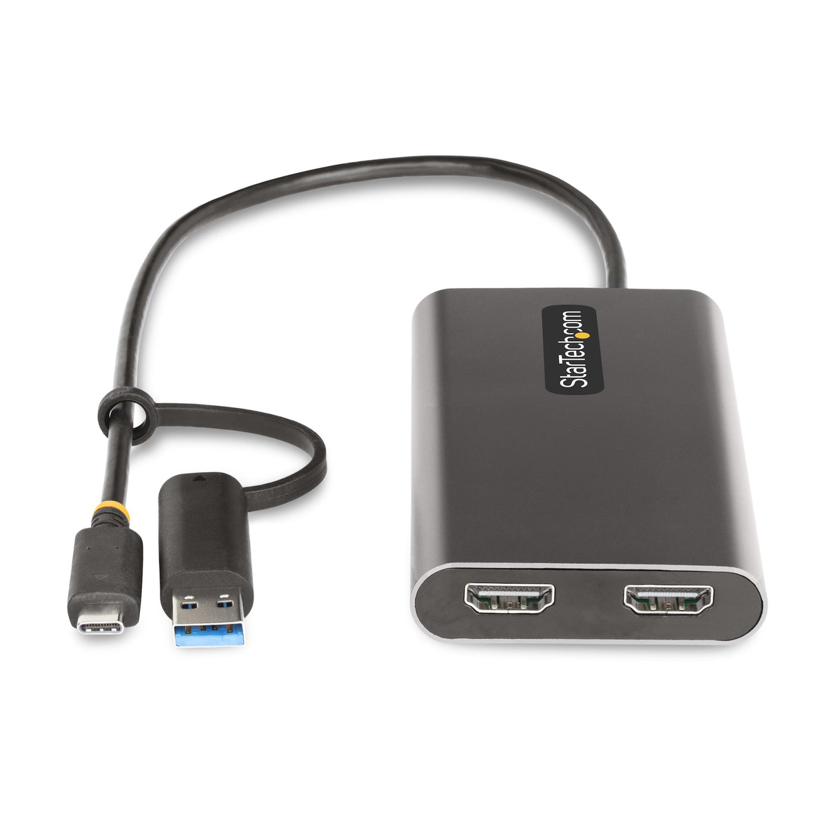 StarTech.com Adaptateur USB-C vers Double HDMI, 4K 60Hz, Power Delivery 100W, Câble 30cm