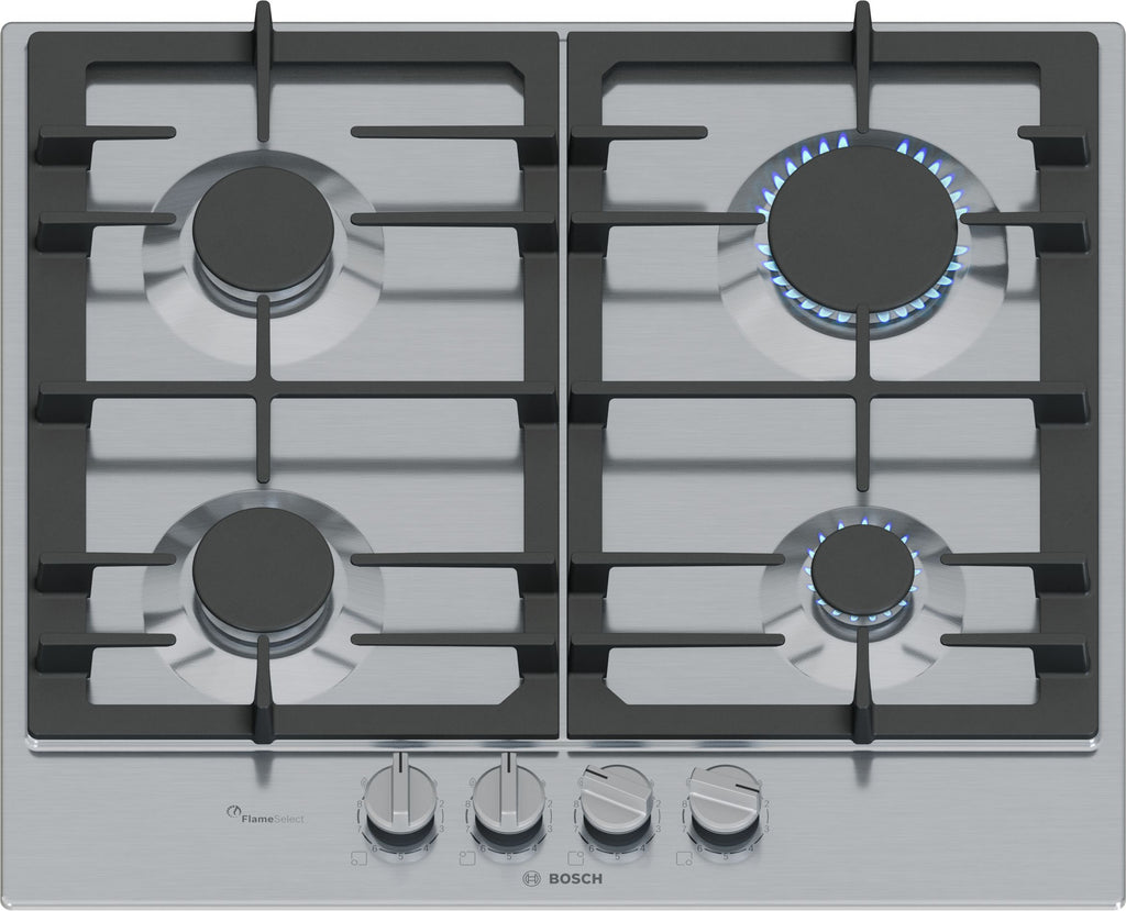 Bosch Bosch Serie 6 PCP6A5I90 plaque Acier inoxydable Intégré 60 cm Gaz 4 zone(s)