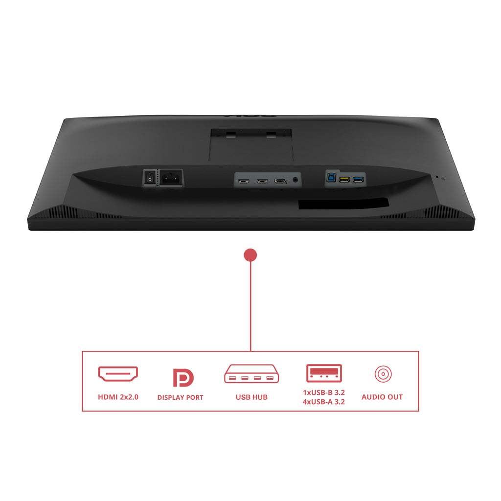 AOC E3 U27E3UF écran plat de PC 68,6 cm (27") 3840 x 2160 pixels 4K Ultra HD LED Noir