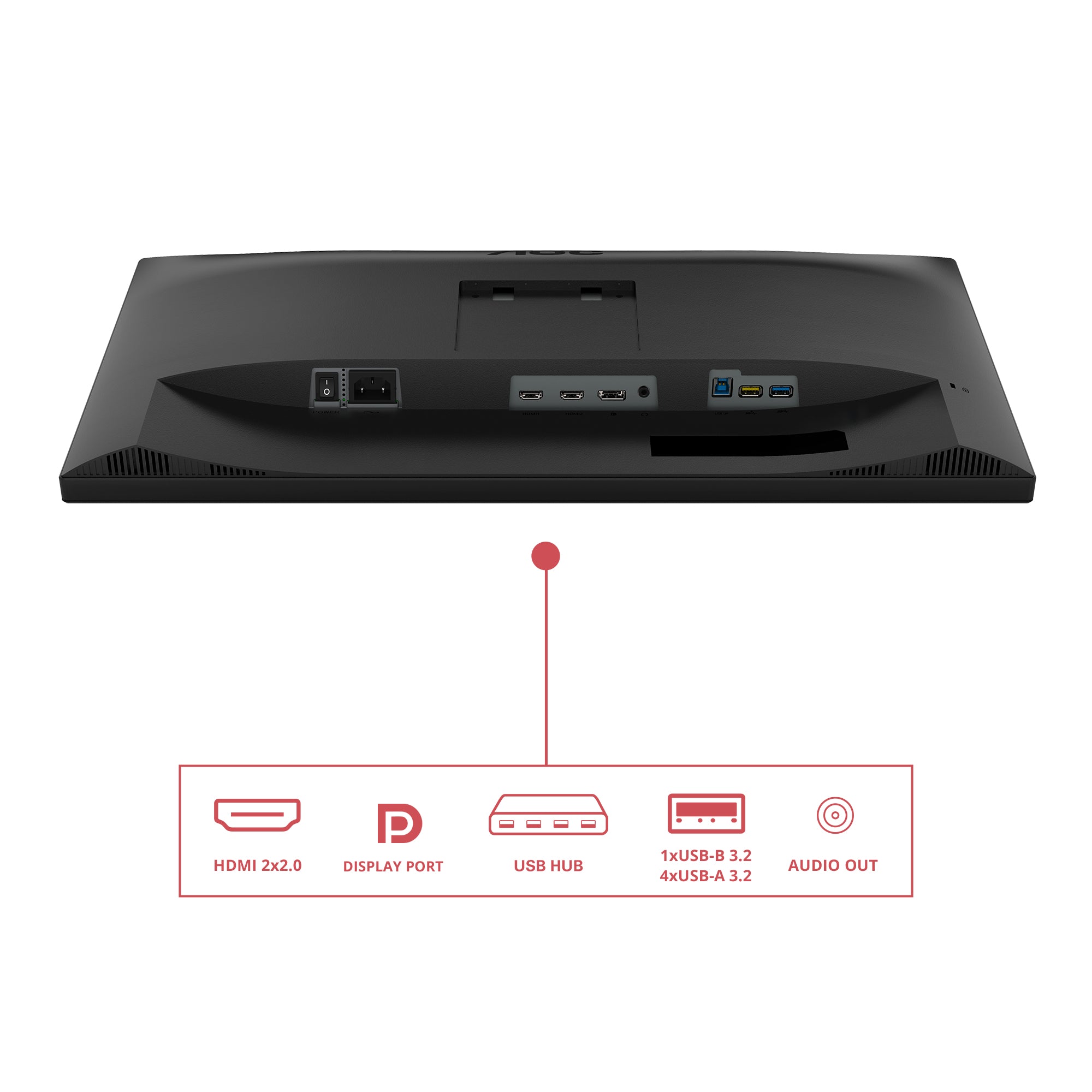 AOC E3 U27E3UF écran plat de PC 68,6 cm (27") 3840 x 2160 pixels 4K Ultra HD LED Noir