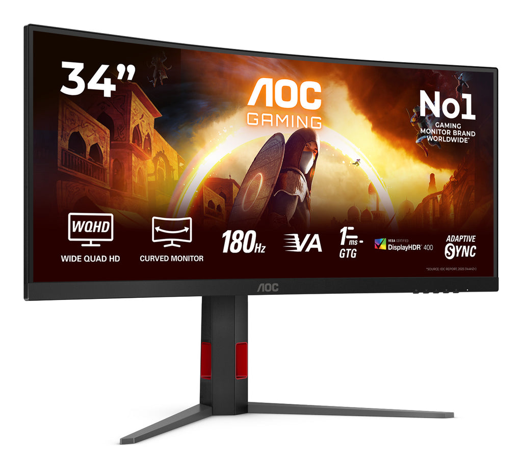 AOC G4 CU34G4CAP 34 Fast VA 3440 x 1440 (UltraWide) HDMI DisplayPort 180 Hz - vue 2