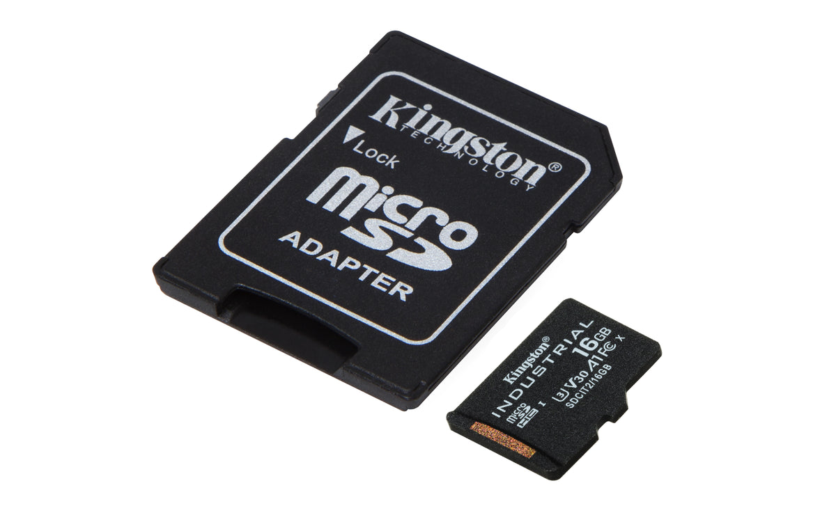 Kingston Technology Carte microSDHC Industrielle 16GB C10 A1 pSLC avec Adaptateur SD