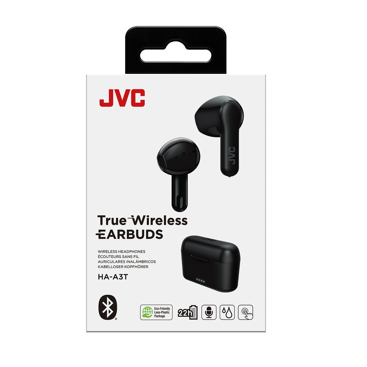 JVC HA-A3T Casque True Wireless Stereo (TWS) Ecouteurs Appels/Musique Bluetooth Noir