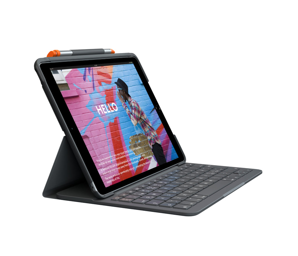 Logitech Slim Folio Tastatur og folio-kasse Saks Trådløs Pan Nordic