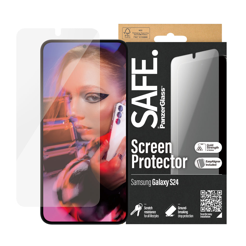 PanzerGlass PanzerGlass SAFE. by ® Screen Protector Samsung Galaxy S24 | Ultra-Wide Fit w. EasyAligner Protection d'écran transparent 1 pièce(s)