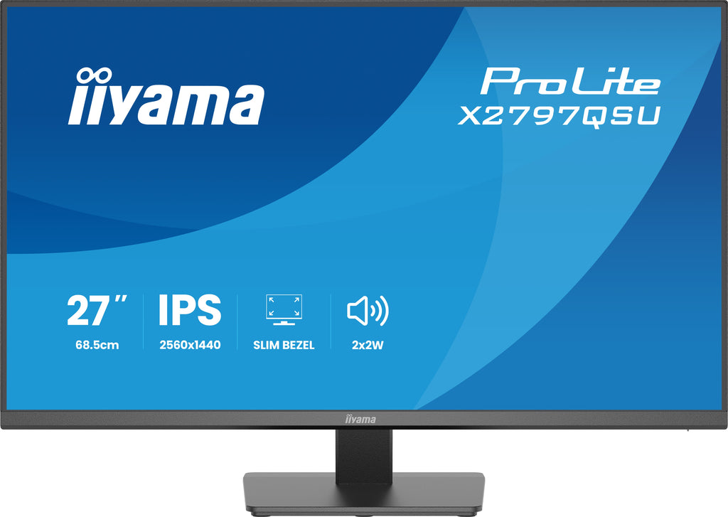 iiyama ProLite X2797QSU-B1 écran plat de PC 68,6 cm (27") 2560 x 1440 pixels Quad HD LED Noir